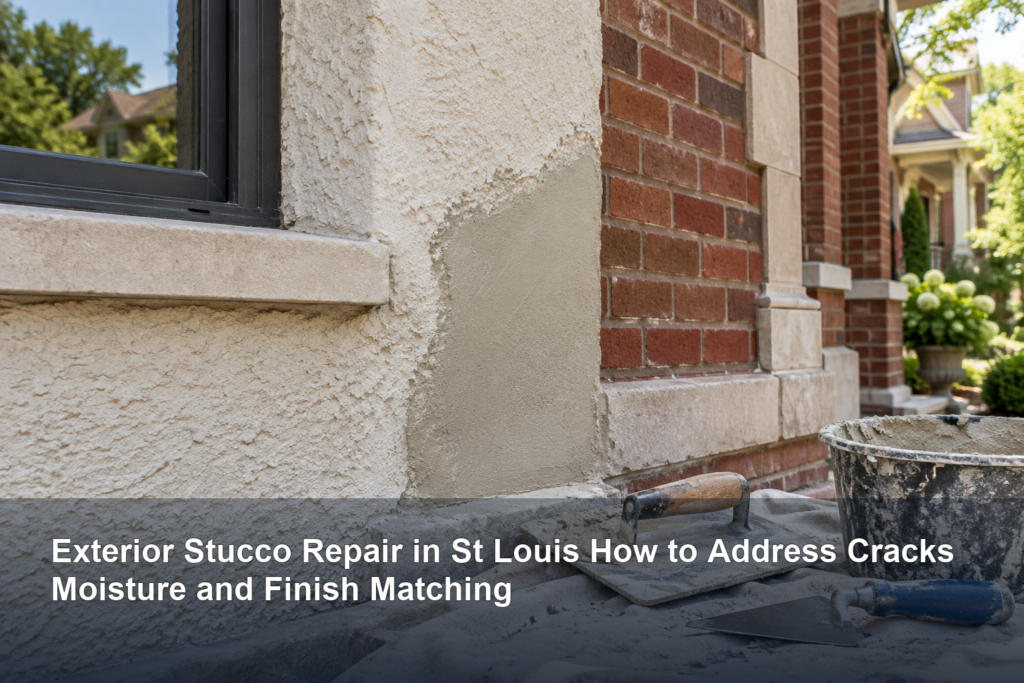 Exterior Stucco Repair in St Louis How to Address Cracks Moisture and Finish Matching